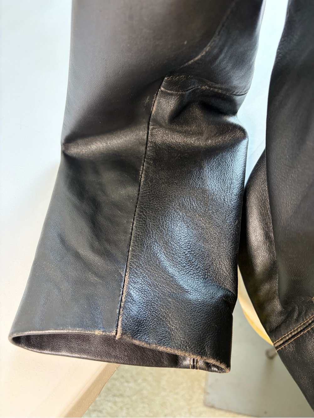 Wilsons Leather Sleek Scuba Jacket Light Black Women Size XL Mandarin Collar - Picture 6 of 9